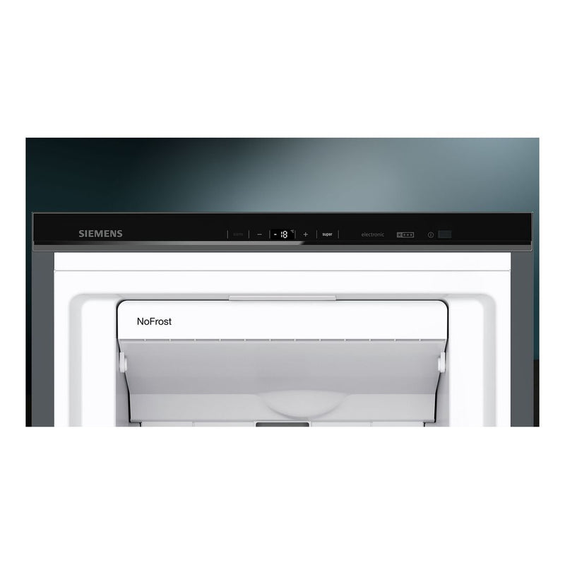Siemens - IQ500 Free-standing Freezer 186 x 60 cm Black Stainless Steel GS36NAX3P 