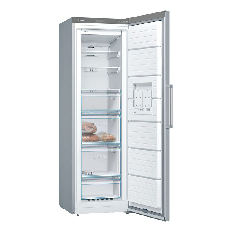 博世-系列| 4 獨立式冰櫃 186 x 60 cm 不鏽鋼外觀 GSN36VLFP