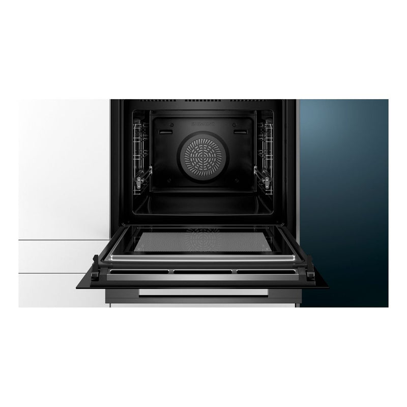 Siemens - IQ700 Built-in Oven With Added Steam And Microwave Function 60 x 60 cm Black HN878G4B6B 