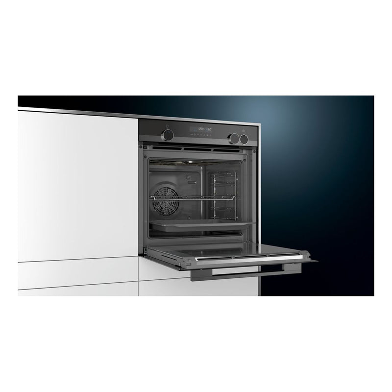 Siemens - IQ500 Built-in Oven With Added Steam Function 60 x 60 cm Black HR478GCB6B 