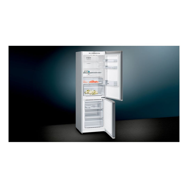 Siemens - IQ300 Free-standing Fridge-freezer With Freezer At Bottom 186 x 60 cm Inox-easyclean KG36NVIEB 