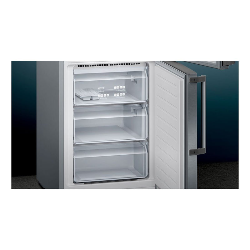 Siemens - IQ300 Free-standing Fridge-freezer With Freezer At Bottom 203 x 60 cm Inox-easyclean KG39NMIESG 