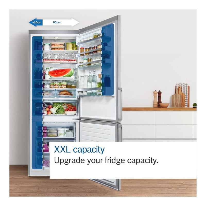 Bosch - Serie | 6 Free-standing Fridge-freezer With Freezer At Bottom 186 x 86 cm Inox-easyclean KGB86AIFP