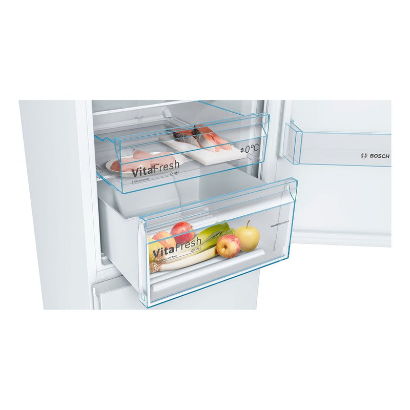 博世-系列| 4 獨立式冰箱，底部有冷凍室 186 x 60 公分 白色 KGN36VWEAG