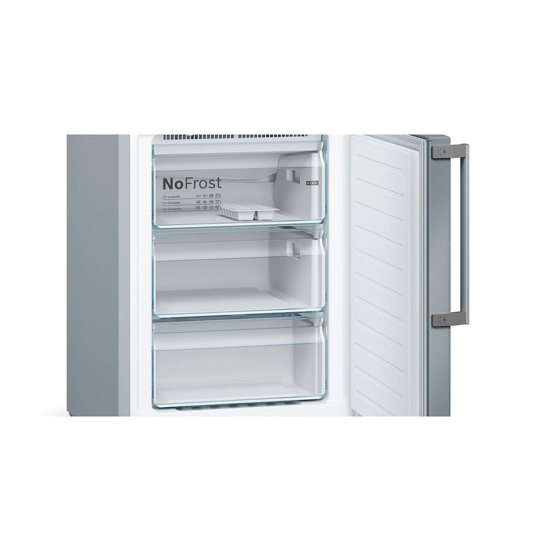 Bosch - Serie | 4 Free-standing Fridge-freezer With Freezer At Bottom 186 x 60 cm Inox-look KGN36XLER