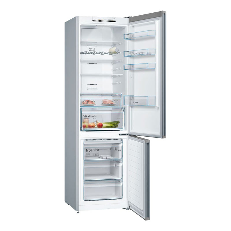 Bosch - Serie | 4 Free-standing Fridge-freezer With Freezer At Bottom 203 x 60 cm Inox-look KGN39VLEAG