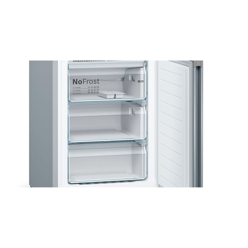 Bosch - Serie | 4 Free-standing Fridge-freezer With Freezer At Bottom 203 x 60 cm Inox-look KGN39VLEBG