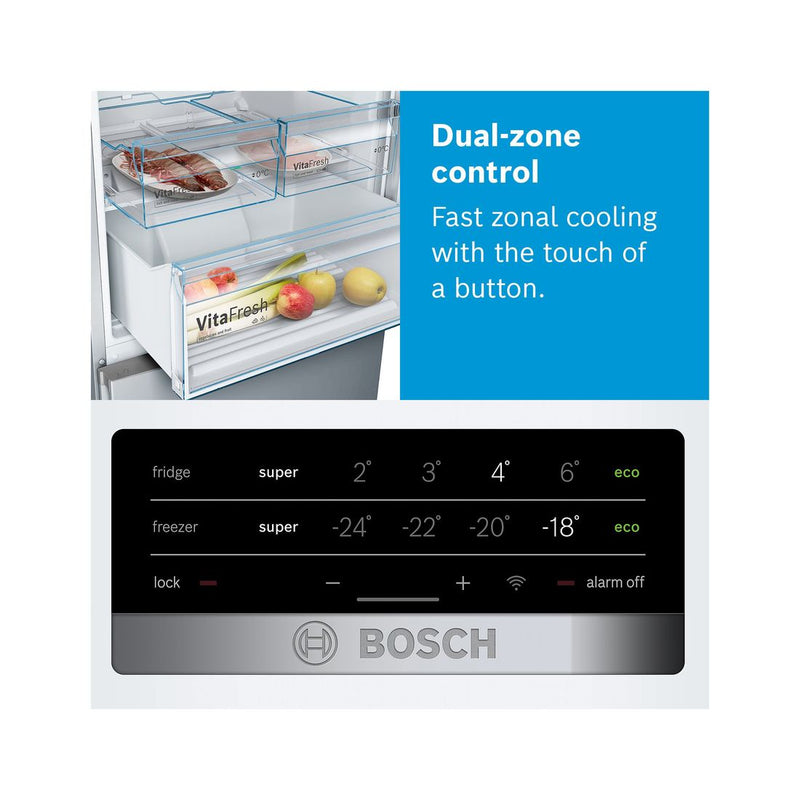 Bosch - Serie | 4 Free-standing Fridge-freezer With Freezer At Bottom 203 x 70 cm White KGN49XWEA