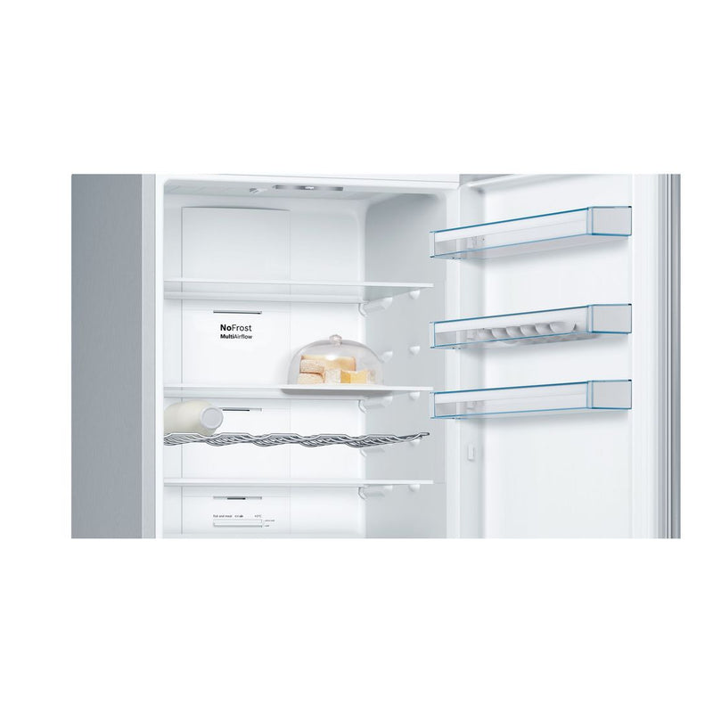 Bosch - Serie | 4 Free-standing Fridge-freezer With Freezer At Bottom 193 x 70 cm Inox-look KGN56XLEA
