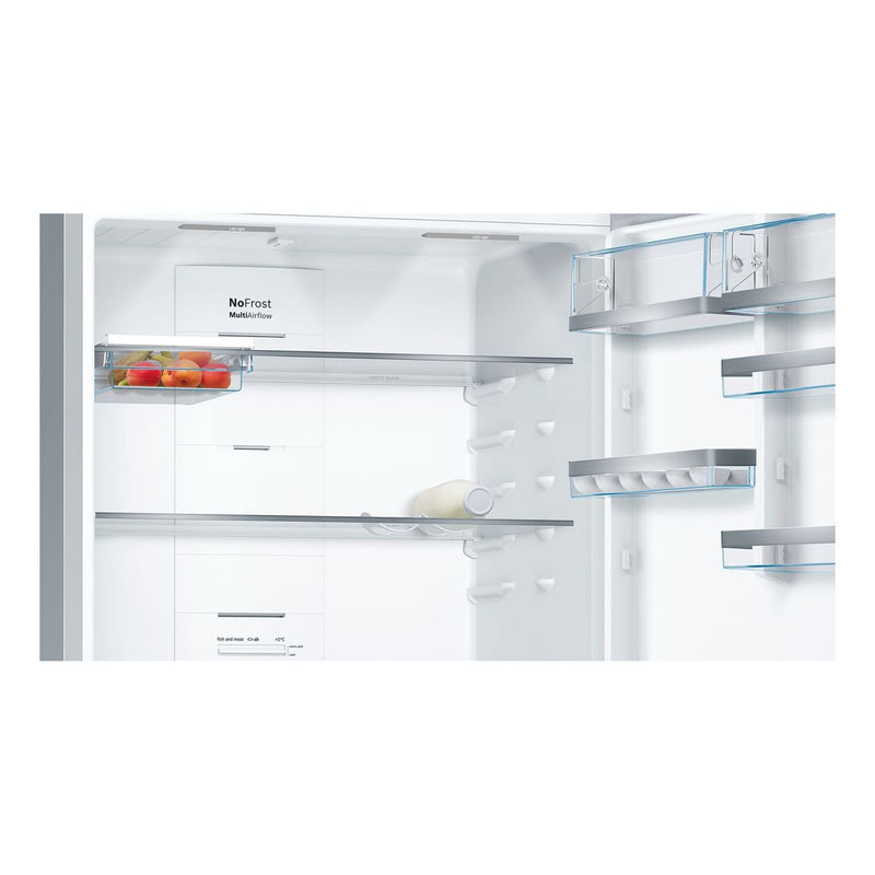 博世-系列| 6 獨立式冰箱，冷凍室位於底部 186 x 86 公分 Inox-easyclean KGN86AIDP