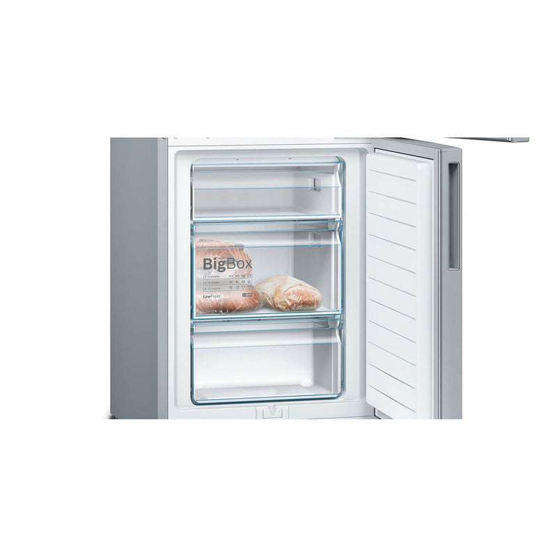 博世-系列| 4 獨立式冰箱，底部有冷凍室 176 x 60 cm 不鏽鋼外觀 KGV33VLEAG
