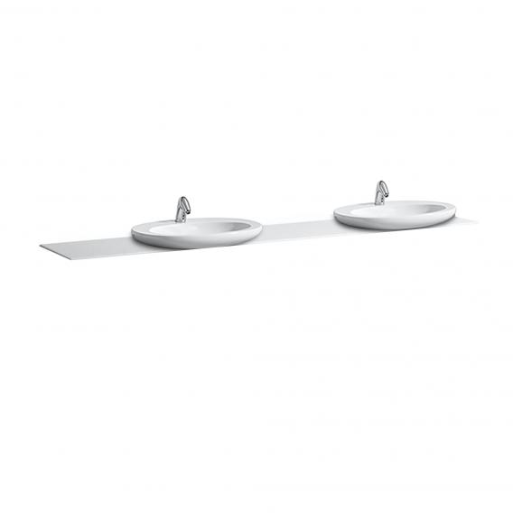 LAUFEN IL BAGNO ALESSI One countertop with two cut-outs basin cut-outs