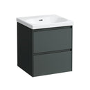 LAUFEN LUA hand washbasin with LANI vanity unit with 2 pull-out compartments