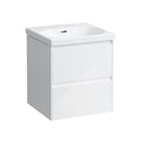 LAUFEN LUA hand washbasin with LANI vanity unit with 2 pull-out compartments