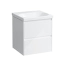 LAUFEN LUA hand washbasin with LANI vanity unit with 2 pull-out compartments
