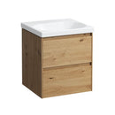 LAUFEN LUA hand washbasin with LANI vanity unit with 2 pull-out compartments