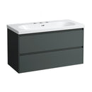 LAUFEN LUA washbasin with LANI vanity unit with 2 pull-out compartments