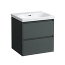 LAUFEN LUA washbasin with LANI vanity unit with 2 pull-out compartments