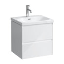 LAUFEN LUA washbasin with LANI vanity unit with 2 pull-out compartments