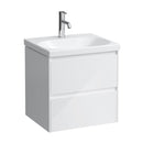 LAUFEN LUA washbasin with LANI vanity unit with 2 pull-out compartments