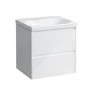 LAUFEN LUA washbasin with LANI vanity unit with 2 pull-out compartments