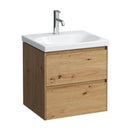 LAUFEN LUA washbasin with LANI vanity unit with 2 pull-out compartments
