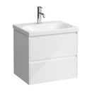 LAUFEN LUA washbasin with LANI vanity unit with 2 pull-out compartments