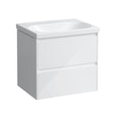 LAUFEN LUA washbasin with LANI vanity unit with 2 pull-out compartments