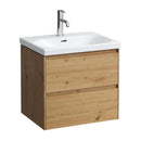 LAUFEN LUA washbasin with LANI vanity unit with 2 pull-out compartments