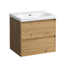 LAUFEN LUA washbasin with LANI vanity unit with 2 pull-out compartments