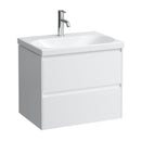 LAUFEN LUA washbasin with LANI vanity unit with 2 pull-out compartments