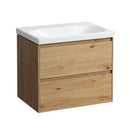 LAUFEN LUA washbasin with LANI vanity unit with 2 pull-out compartments