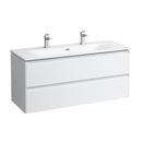 LAUFEN Palace double washbasin with Base vanity unit with 2 pull-out compartments