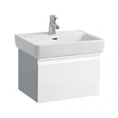 LAUFEN Pro A washbasin with vanity unit with 1 pull-out compartment white