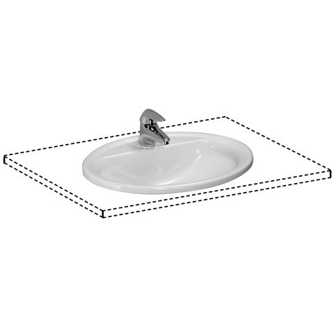LAUFEN Pro B drop-in washbasin white