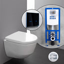 LAUFEN Pro Compact complete SET wall-mounted toilet with neeos pre-wall element, flush plate
