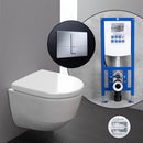 LAUFEN Pro Compact complete SET wall-mounted toilet with neeos pre-wall element, flush plate