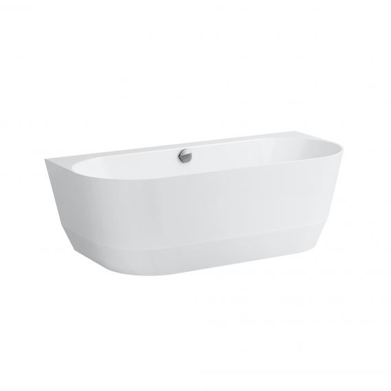 LAUFEN Pro 背靠牆式浴缸，鑲板白色