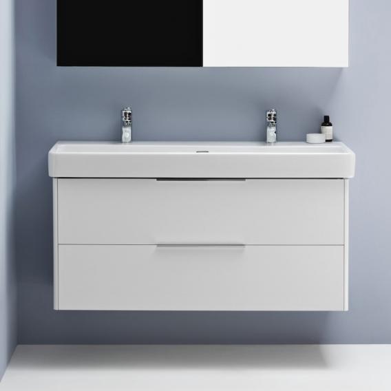 LAUFEN Pro S double washbasin with Base vanity unit with 2 pull-out compartments