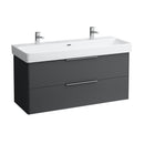 LAUFEN Pro S double washbasin with Base vanity unit with 2 pull-out compartments