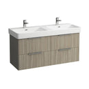 LAUFEN Pro S double washbasin with Base vanity unit with 4 pull-out compartments
