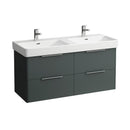LAUFEN Pro S double washbasin with Base vanity unit with 4 pull-out compartments
