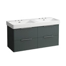 LAUFEN Pro S double washbasin with Base vanity unit with 4 pull-out compartments
