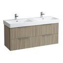 LAUFEN Pro S double washbasin with Base vanity unit with 4 pull-out compartments