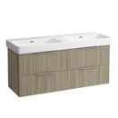 LAUFEN Pro S double washbasin with Base vanity unit with 4 pull-out compartments