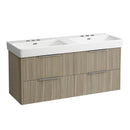 LAUFEN Pro S double washbasin with Base vanity unit with 4 pull-out compartments