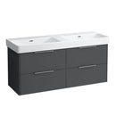 LAUFEN Pro S double washbasin with Base vanity unit with 4 pull-out compartments