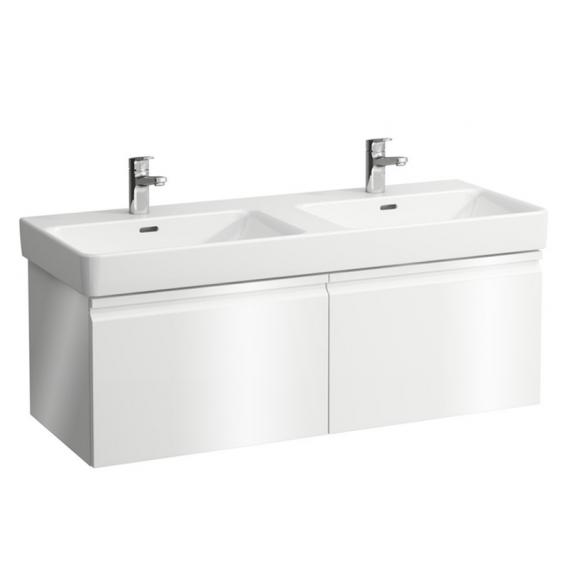 LAUFEN Pro S double washbasin with vanity unit with 2 pull-out compartments