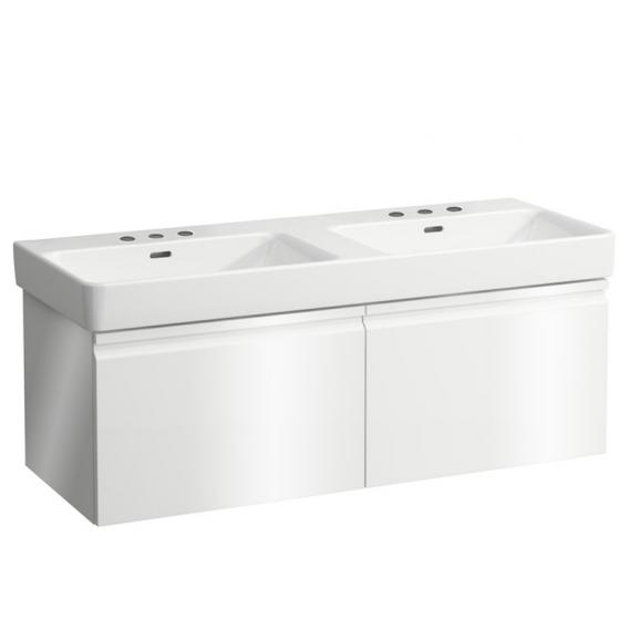 LAUFEN Pro S double washbasin with vanity unit with 2 pull-out compartments