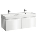 LAUFEN Pro S double washbasin with vanity unit with 2 pull-out compartments